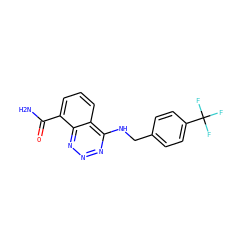 NC(=O)c1cccc2c(NCc3ccc(C(F)(F)F)cc3)nnnc12 ZINC000143353118