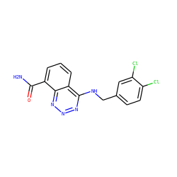 NC(=O)c1cccc2c(NCc3ccc(Cl)c(Cl)c3)nnnc12 ZINC000143383838