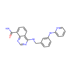 NC(=O)c1cccc2c(NCc3cccc(Nc4ccccn4)c3)ncnc12 ZINC000114347872