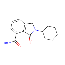 NC(=O)c1cccc2c1C(=O)N(C1CCCCC1)C2 ZINC000004992114