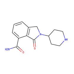 NC(=O)c1cccc2c1C(=O)N(C1CCNCC1)C2 ZINC000045367153