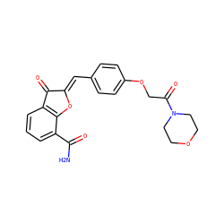 NC(=O)c1cccc2c1O/C(=C\c1ccc(OCC(=O)N3CCOCC3)cc1)C2=O ZINC000169348814