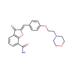 NC(=O)c1cccc2c1O/C(=C\c1ccc(OCCN3CCOCC3)cc1)C2=O ZINC000098208299