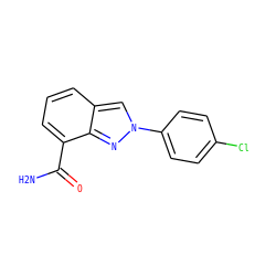 NC(=O)c1cccc2cn(-c3ccc(Cl)cc3)nc12 ZINC000049114842