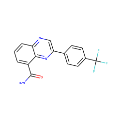 NC(=O)c1cccc2ncc(-c3ccc(C(F)(F)F)cc3)nc12 ZINC000040934176