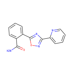 NC(=O)c1ccccc1-c1nc(-c2ccccn2)no1 ZINC000095556863