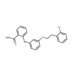 NC(=O)c1ccccc1Nc1cccc(OCCc2ccccc2Br)c1 ZINC000095575968