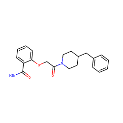 NC(=O)c1ccccc1OCC(=O)N1CCC(Cc2ccccc2)CC1 ZINC000003477542
