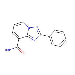 NC(=O)c1cccn2nc(-c3ccccc3)nc12 ZINC000049111821