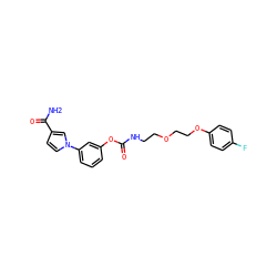 NC(=O)c1ccn(-c2cccc(OC(=O)NCCOCCOc3ccc(F)cc3)c2)c1 ZINC000095556041