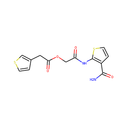 NC(=O)c1ccsc1NC(=O)COC(=O)Cc1ccsc1 ZINC000003408371