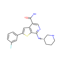NC(=O)c1cnc(N[C@H]2CCCNC2)c2sc(-c3cccc(F)c3)cc12 ZINC000203827889