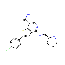 NC(=O)c1cnc(NC[C@@H]2CCCCN2)c2cc(-c3ccc(Cl)cc3)sc12 ZINC000064560326