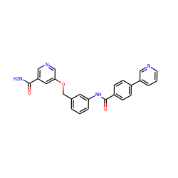 NC(=O)c1cncc(OCc2cccc(NC(=O)c3ccc(-c4cccnc4)cc3)c2)c1 ZINC000653864186