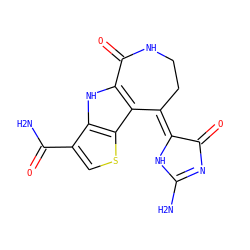 NC(=O)c1csc2c3c([nH]c12)C(=O)NCC/C3=C1/NC(N)=NC1=O ZINC000040410514