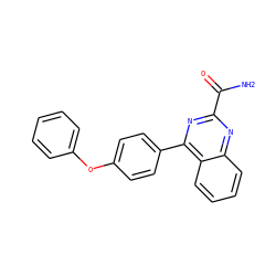 NC(=O)c1nc(-c2ccc(Oc3ccccc3)cc2)c2ccccc2n1 ZINC000115760165
