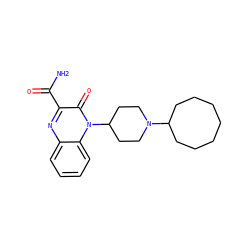 NC(=O)c1nc2ccccc2n(C2CCN(C3CCCCCCC3)CC2)c1=O ZINC000114764929