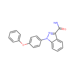 NC(=O)c1nn(-c2ccc(Oc3ccccc3)cc2)c2ccccc12 ZINC000146640000