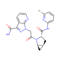 NC(=O)c1nn(CC(=O)N2[C@H](C(=O)Nc3cccc(Br)n3)C[C@H]3C[C@H]32)c2ncccc12 ZINC001772612729