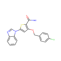 NC(=O)c1sc(-n2cnc3ccccc32)cc1OCc1ccc(Cl)cc1 ZINC000040410920