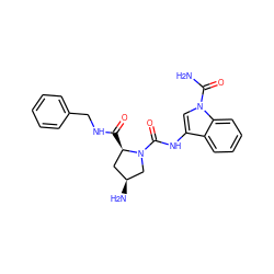 NC(=O)n1cc(NC(=O)N2C[C@@H](N)C[C@H]2C(=O)NCc2ccccc2)c2ccccc21 ZINC000205038642