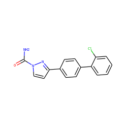 NC(=O)n1ccc(-c2ccc(-c3ccccc3Cl)cc2)n1 ZINC000058468707