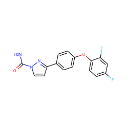 NC(=O)n1ccc(-c2ccc(Oc3ccc(F)cc3F)cc2)n1 ZINC000000026225
