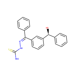 NC(=S)N/N=C(/c1ccccc1)c1cccc([C@@H](O)c2ccccc2)c1 ZINC000145535154