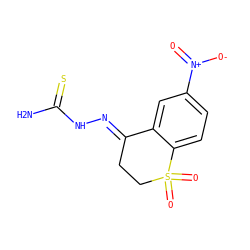 NC(=S)N/N=C1\CCS(=O)(=O)c2ccc([N+](=O)[O-])cc21 ZINC000084710731