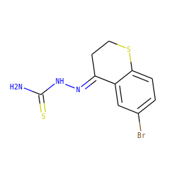 NC(=S)N/N=C1\CCSc2ccc(Br)cc21 ZINC000059185504
