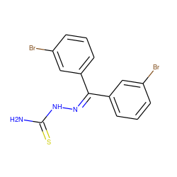 NC(=S)NN=C(c1cccc(Br)c1)c1cccc(Br)c1 ZINC000034962199