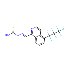 NC(=S)NN=Cc1nccc2c(C(F)(F)C(F)(F)C(F)(F)F)cccc12 ZINC000261117129