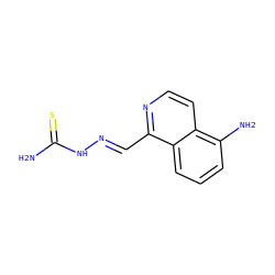 NC(=S)NN=Cc1nccc2c(N)cccc12 ZINC000261137778