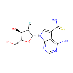 NC(=S)c1cn([C@@H]2O[C@H](CO)[C@@H](O)[C@@H]2F)c2ncnc(N)c12 ZINC000027416891