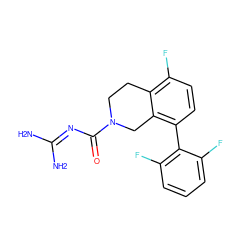 NC(N)=NC(=O)N1CCc2c(F)ccc(-c3c(F)cccc3F)c2C1 ZINC000203431631