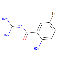 NC(N)=NC(=O)c1cc(Br)ccc1N ZINC000043066919