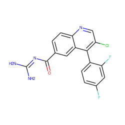 NC(N)=NC(=O)c1ccc2ncc(Cl)c(-c3ccc(F)cc3F)c2c1 ZINC000165751950