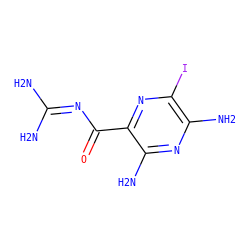 NC(N)=NC(=O)c1nc(I)c(N)nc1N ZINC000060057279