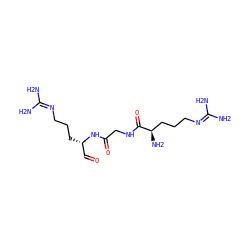 NC(N)=NCCC[C@@H](C=O)NC(=O)CNC(=O)[C@H](N)CCCN=C(N)N ZINC000096903211
