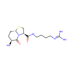 NC(N)=NCCCCNC(=O)[C@@H]1CS[C@H]2CC[C@H](N)C(=O)N21 ZINC000013781161