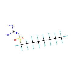 NC(N)=NS(=O)(=O)C(F)(F)C(F)(F)C(F)(F)C(F)(F)C(F)(F)C(F)(F)C(F)(F)C(F)(F)F ZINC000036107573