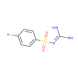 NC(N)=NS(=O)(=O)c1ccc(Br)cc1 ZINC000006527999