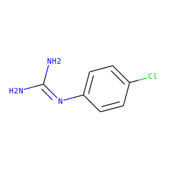 NC(N)=Nc1ccc(Cl)cc1 ZINC000005003398