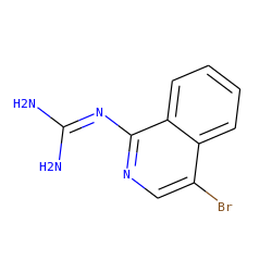 NC(N)=Nc1ncc(Br)c2ccccc12 ZINC000026970730
