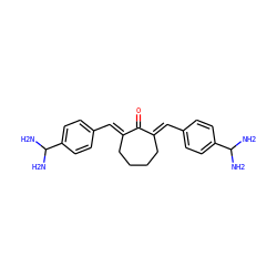 NC(N)c1ccc(/C=C2\CCCC/C(=C\c3ccc(C(N)N)cc3)C2=O)cc1 ZINC000027628095