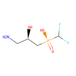 NC[C@@H](O)C[P@](=O)(O)C(F)F ZINC000013742957