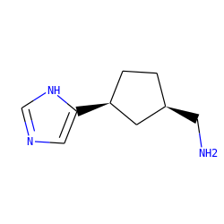 NC[C@@H]1CC[C@H](c2cnc[nH]2)C1 ZINC000653861802