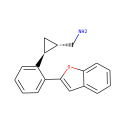 NC[C@H]1C[C@@H]1c1ccccc1-c1cc2ccccc2o1 ZINC000034893653