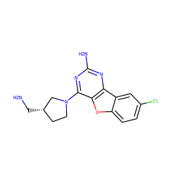 NC[C@H]1CCN(c2nc(N)nc3c2oc2ccc(Cl)cc23)C1 ZINC000073156186