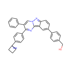 NC1(c2ccc(-c3nc4c5cc(-c6ccc(CO)cc6)ccc5nn4cc3-c3ccccc3)cc2)CCC1 ZINC000143454242